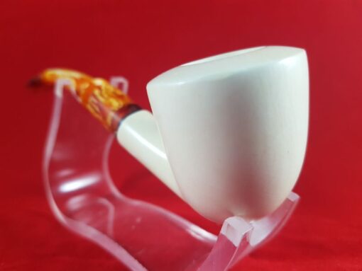 Smooth Plain Bent Block Meerschaum Pipe