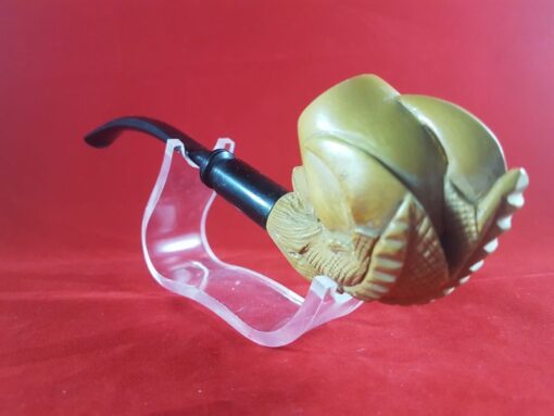 Eagle Claw & Egg Bent Block Meerschaum