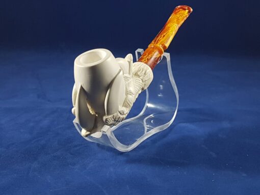 Hand Carved Eagle's Claw Meerschaum Pipe