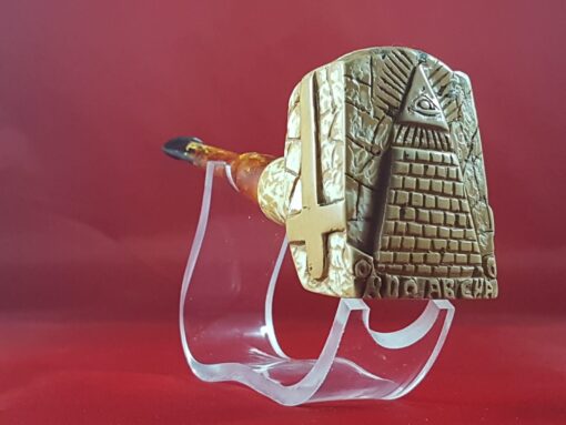 Pyramid Meerschaum Pipe, All Seeing Eye, Illuminati Tobacco Smoking Pipe