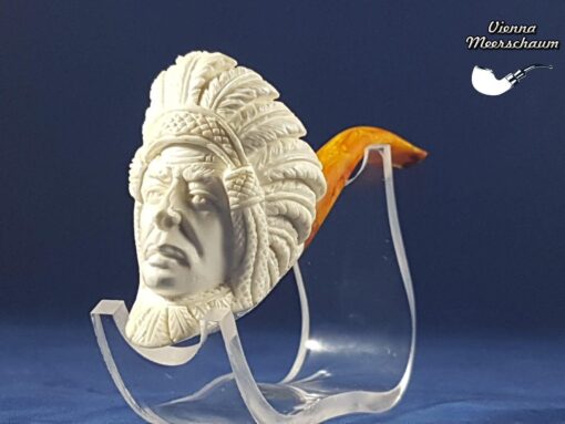 Hand Carved Indian Meerschaum Pipe