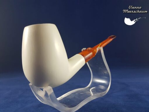 Hand Carved Smooth Billiard Straight Meerschaum Pipe