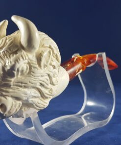 Deluxe Hand Carved Buffalo Meerschaum Pipe