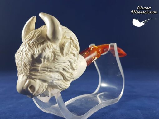 Deluxe Hand Carved Buffalo Meerschaum Pipe