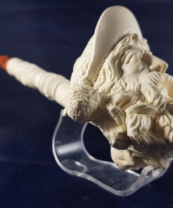 Large Size Hand Carved Pirate Meerschaum Pipe