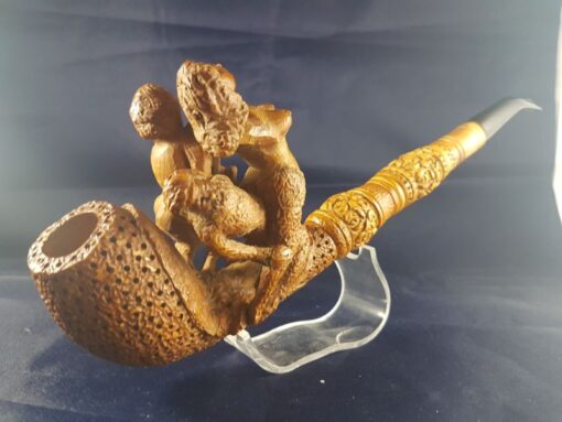 Vintage Meerschaum Pipe with Erotic Carved Nude