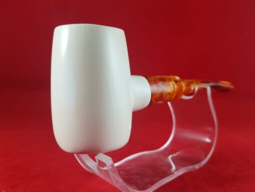 Hand Carved Smooth Straight Poker Meerschaum Pipe
