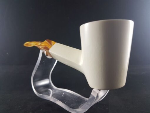 Poker Bent Stem Meerschaum Pipe