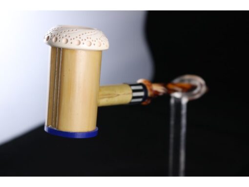 Hand Carved Bamboo Meerschaum Pipe