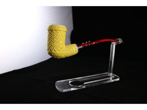 Embossed Billiard Bent Meerschaum Pipe