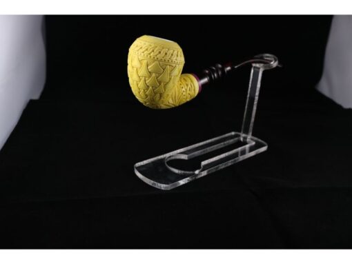 Embossed Bent Meerschaum Pipe