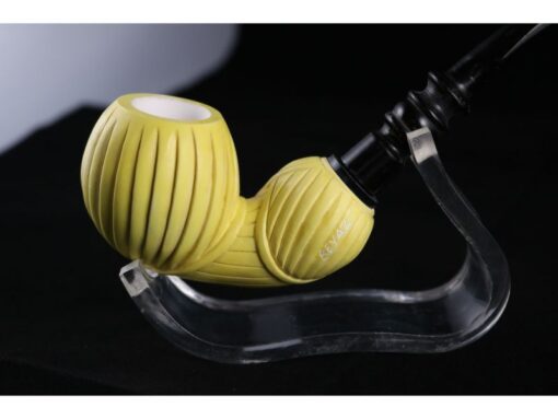 Swirled Full Bent Block Meerschaum Pipe