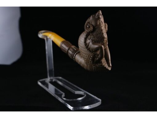 Hand Carved Ram Meerschaum Pipe
