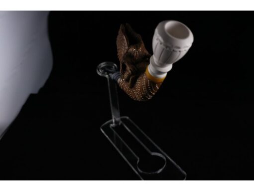 Eagle Figure And Horn Meerschaum Pipe