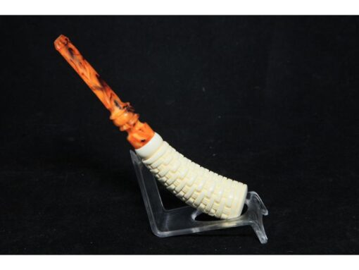Hand Carved Horn Meerschaum Pipe