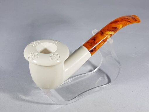 Hand Carved Smooth Calabash Meerschaum Pipe