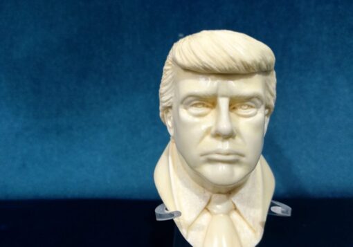 Donald Trump Hand Carved Block Meerschaum Pipe