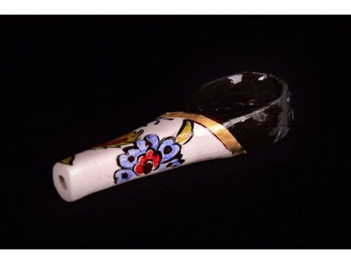 Flower Design Ceramic Smoking Pipe