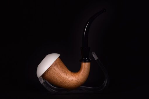 Hand Carved Wood Calabash Meerschaum Pipe