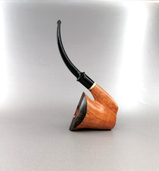Classic Briar Pipe with Its Special Bag, Acrylic Stem Pipe, Hand-Carved Briar Wood, Unsmoked Pipe