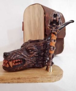 personalized-wolf-briar-pipe-with-tamper-briar-wood-pipe-engrave-your-name-custom-pipe