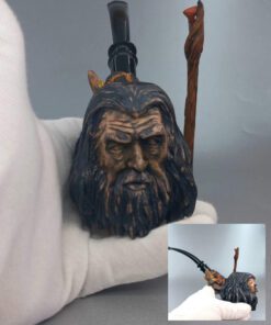 personalized-gandalf-pipe-briar-pipe-pipe-with-tamper-and-bag-acrylic-stem-lord-of-the-rings-pipe-lotr-pipe