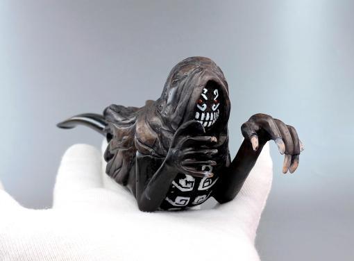 Black Spirit Pipe, Black Desert Pipe, Acrylic Stem, BDO Pipe, Briar Figural Pipe, Scary Pipe, Horror Pipe