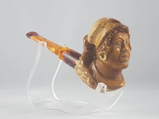 Meerschaum Pipe African Lady, Carved Meerschaum Pipe, Hand Carved, The Best Block Meerschaum, Block Meerschaum Pipe