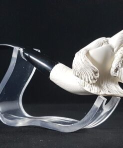 Hunting Dog With Bird Pipe, Hand-Carved, Hand-Carved Pipe, The Best Quality Meerschaum, Unsmoked Meerschaum