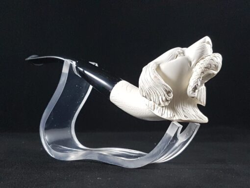 Hunting Dog With Bird Pipe, Hand-Carved, Hand-Carved Pipe, The Best Quality Meerschaum, Unsmoked Meerschaum