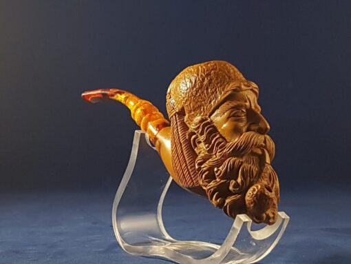Dunhill Meerschaum Pipe, Old Man Smoking Pipe, Hand-Carved Pipe, The Best Quality Meerschaum, Unsmoked Meerschaum