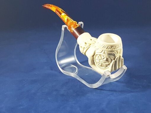 Hand Carved Embossed Floral and Hand Meerschaum Pipe, Unsmoked Meerschaum, The Best Block Meerschaum
