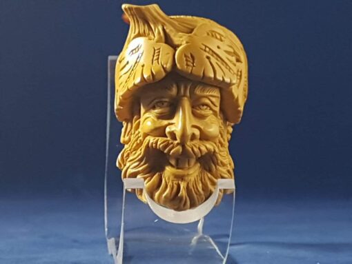 Meerschaum Pipe Wine God, Carved Meerschaum Pipe, Hand Carved, The Best Block Meerschaum, Block Meerschaum Pipe