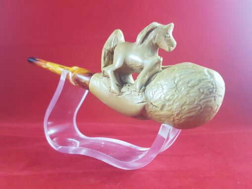 Hand-Carved Horse Meerschaum Pipe, Hand-Carved Pipe, The Best Quality Meerschaum, Unsmoked Meerschaum