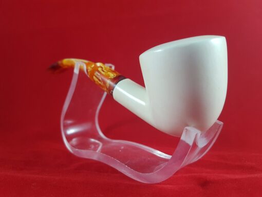 Smooth Classic Plain Meerschaum Pipe, The Block Meerschaum, Hand Carved Meerschaum Pipe, Turkish Meerschaum