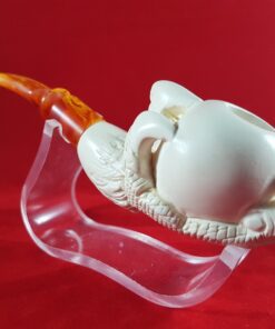 Large Eagle Claw Block Meerschaum Pipe, Turkish Meerschaum