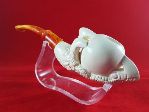 Large Eagle Claw Block Meerschaum Pipe, Turkish Meerschaum