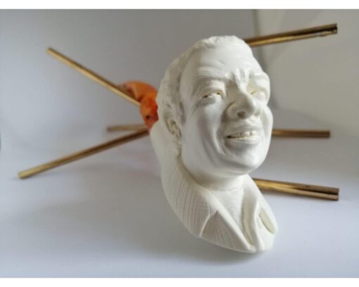 Nelson Mandela Pipe, Mandela Head, The Block Meerschaum, Hand Carved Meerschaum Pipe, Turkish Meerschaum, 100% Solid Block Meerschaum Pipe