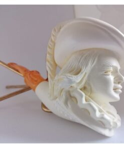 British Lady Meerschaum Pipe, Lady Pipe, The Block Meerschaum, Hand Carved Meerschaum Pipe, Turkish Meerschaum, 100%