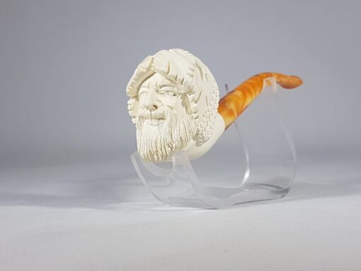 Wine God Pipe, Hand-Carved Pipe, The Best Quality Meerschaum, Unsmoked Meerschaum, The Best Block Meerschaum