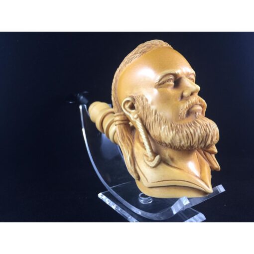 Ragnar Lothbrok Pipe, Vikings Meerschaum Pipe, Hand-Carved, Hand-Carved Pipe, The Best Quality Meerschaum, Unsmoked Meerschaum