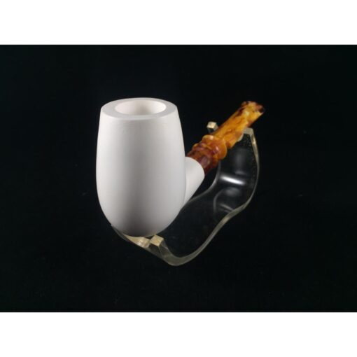 Smooth Billiard Straight Stem Meerschaum Pipe, Block Meerschaum Pfeife, Turkish Meerschaum