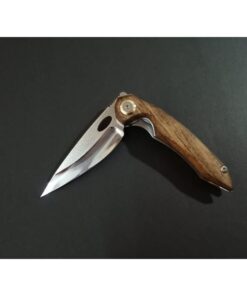 Personalized Brown Folding Knife, Pocket Knife, Walnut Wood Handle, Handmade Pocket Knife, Custom Knife, Gift for Him, Stainless steel 441