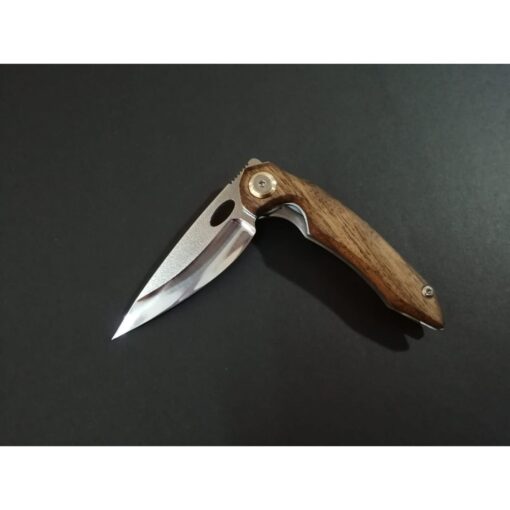 Personalized Brown Folding Knife, Pocket Knife, Walnut Wood Handle, Handmade Pocket Knife, Custom Knife, Gift for Him,  Stainless steel 441
