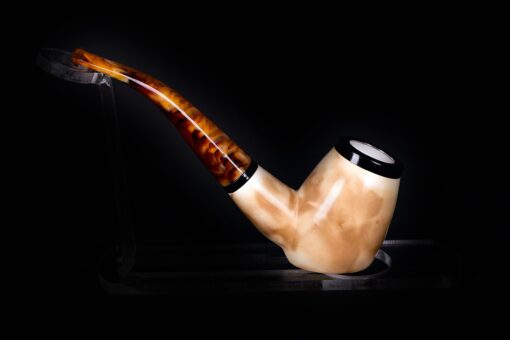 Calcined with Silver Meerschaum Pipe, Block Meerschaum, Lee Van Cleef Pipe, Turkish Meerschaum