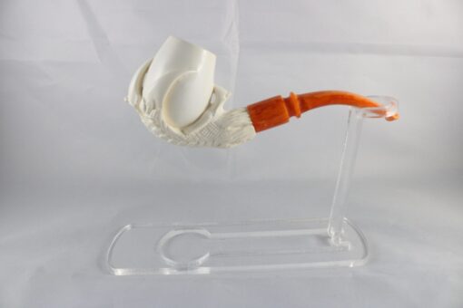 Bent Stem Eagle's Claw Meerschaum Pipe, The Block Meerschaum