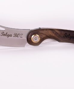 Personalized Folding Knife, Pocket Knife, Razor Pocket, Walnut Wood Handle, Handmade Pocket Knife, Custom Knife, Stainless steel 441