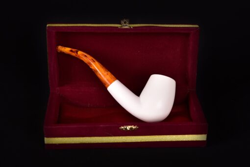 Smooth Billiard Straight Stem Meerschaum Pipe, Block Meerschaum Pfeife, Turkish Meerschaum, Vienna Meerschaum