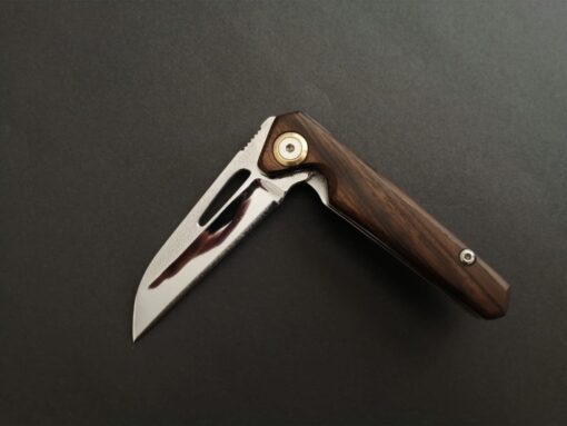 Personalized Pocket Folding Knife, Pocket Knife, Walnut Wood Handle, Handmade Pocket Knife, Custom Knife, Gift for Him, Stainless steel 441