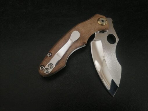Personalized Folding Knife, Pocket Knife, Walnut Wood Handle, Handmade Pocket Knife, Custom Knife, Gift for Him,  Stainless steel 441